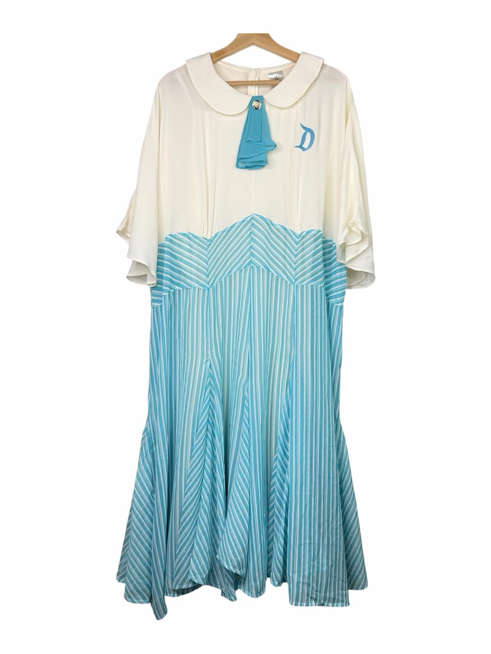 Disney Parks Dress Shop Main Street USA Dapper Dans Dress Stripe Blue White 28W